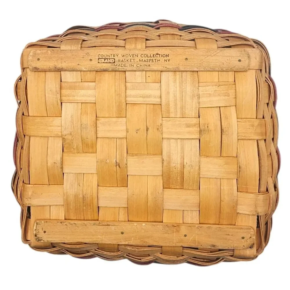 Lighthouse Country Woven Collection Grand Nautical Coastal Rectangular Basket
